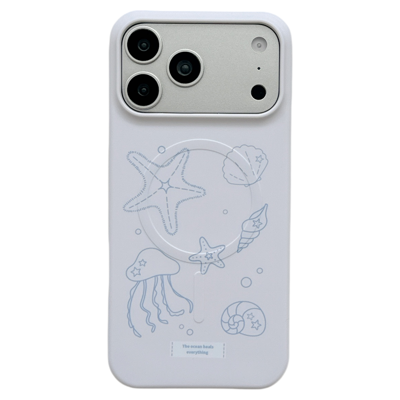 MoreRex ins夏日简约小清新贝壳海星支架适用苹果17手机壳iphone16promax新款17pro磁吸14防摔保护套13女款15