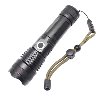 P50强光充电手电筒26650户外登山应急远射变焦夜钓灯Type-c插口