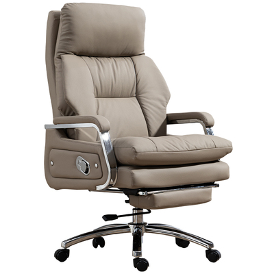 老板椅可躺真皮椅子舒适久坐办公椅轻奢电脑椅家用转椅商务大班椅