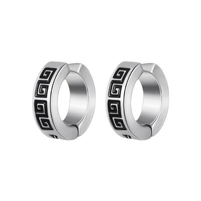 CCO回形纹耳夹潮牌耳饰