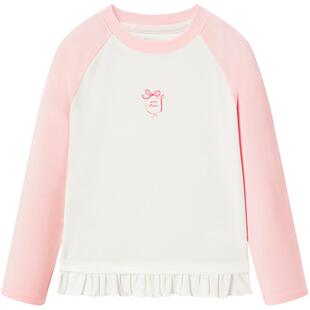 MINIPEACE太平鸟童装女童长袖T恤春装儿童打底衫内搭插肩袖上衣