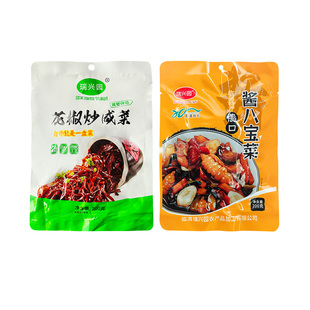 网红花椒炒咸菜下饭菜即食山东酱八宝菜黄瓜萝卜干芥菜丝200g袋装