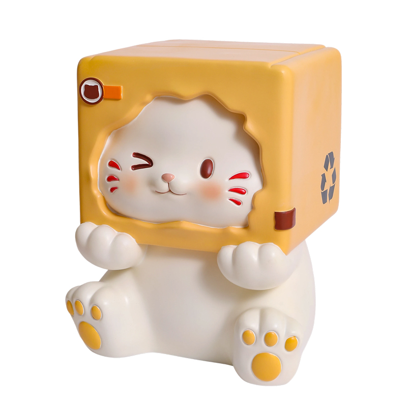 可爱猫咪入户门换鞋凳轻奢高级感家用穿鞋凳落地摆件乔迁新居礼物