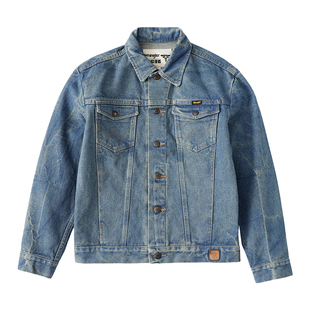 Wrangler/威格The Last of US联名末日风做旧水洗牛仔夹克外套男