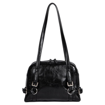 Dotlyn原创轻奢油蜡皮波士顿包女