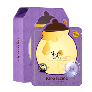 韩国紫春雨蜂蜜面膜 温和果酸嫩白补水保湿收缩细致毛孔6片装包邮