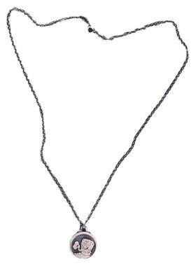 童心未眠双面吊坠海绵宝宝银饰