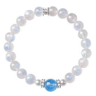 宫里上新蓝月光手串女款天然月光石水晶手链女正品生日妇女节礼物