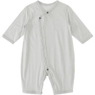 新生儿婴儿衣服夏季长袖薄款空调服睡衣莫代尔棉哈衣宝宝连体衣