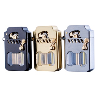 佐罗赛博机甲煤油打火机新款透明仓托伦斯防风送男友生日礼盒装