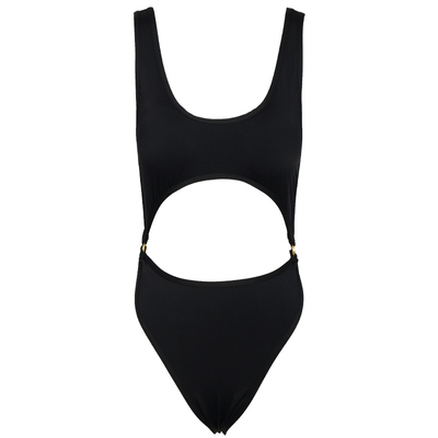 高开叉泳衣女款连体镂空显瘦