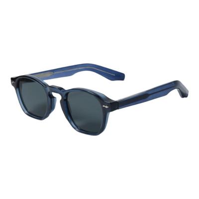 藏青色小众经典款复古近视墨镜