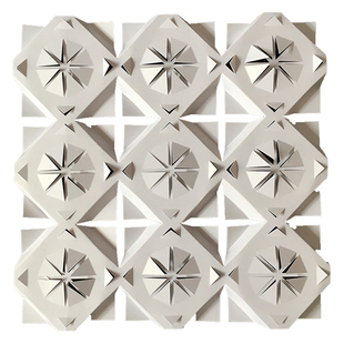 新款 瓦楞折蛇腹折板式构成 无板基有版基半立体构成 2.5维作品