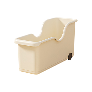 日本锅具收纳盒橱柜内省空间多功能收纳架放锅的神器带滑轮长方形