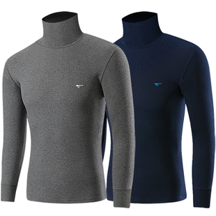 七匹狼防风高领打底衫男纯棉堆堆领单衣围脖护颈内衣抗菌全棉毛衫