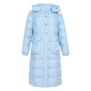 保暖颜值大码女装冬装棉衣胖MM中长高级感钉珠大口袋加厚棉服外套