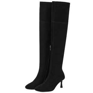 73hours女鞋迷恋舒适感冬季新款长筒靴瘦瘦靴显瘦高跟过膝靴子