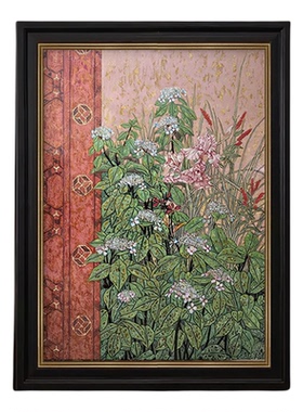 锦绣庭院》中古风客厅纯手绘油画装饰画餐厅法式复古玄关挂画艺术