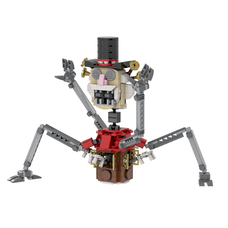 迷宫巫跨境新品FNAF模仿者儿童玩具小丑积木八音盒之谜人音乐