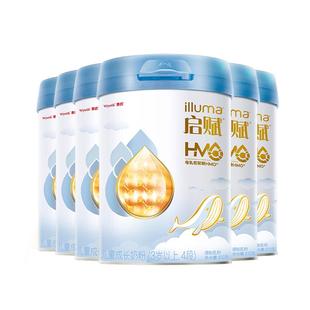 【官方正品】惠氏启赋蓝钻4段HMO营养儿童成长奶粉810g*6罐