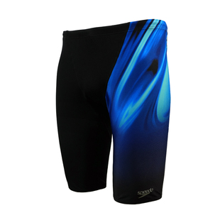 Speedo25新款男子专业竞速泳裤速干抗氯训练比赛五分及膝游泳裤