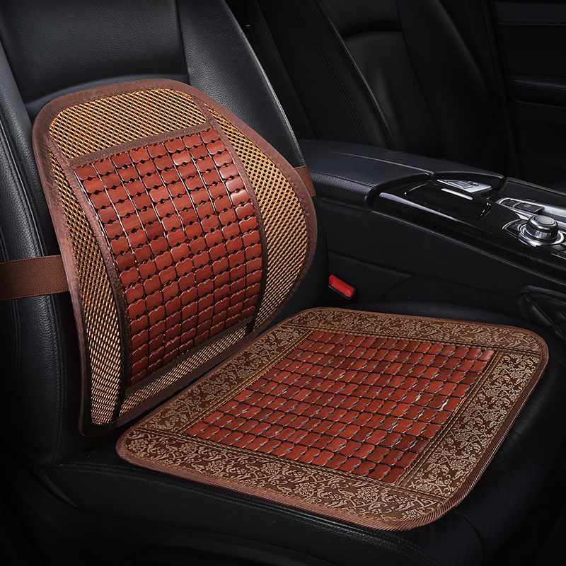 汽车座垫夏季凉垫腰竹片透气垫凉靠方凉席座椅垫坐垫麻将单片感