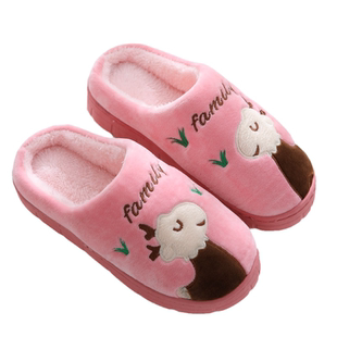 棉拖鞋女厚底冬季韩版可爱室内居家居情侣男包跟防滑保暖月子冬天