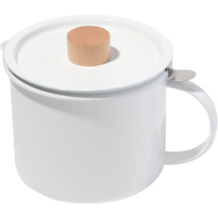 DEARYOU日本进口kaico小泉诚珐琅滤油壶搪瓷过滤油渣壶大容量家用