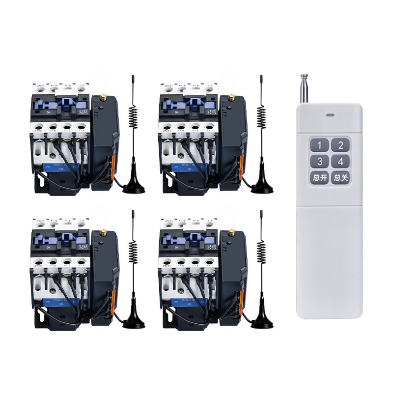 塔吊大功率多路无线遥控开关220V10千瓦LED灯光控制闸电源摇控器