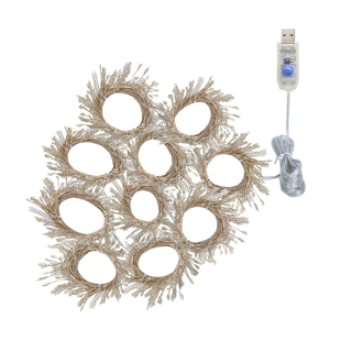 户外防水led鞭炮窗帘灯瀑布灯满天星彩灯圣诞新年氛围庭院装饰灯