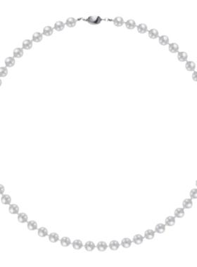 施家珍珠项链女澳白色