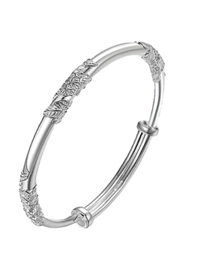 新款银色麻花镯子莫比乌斯环简约