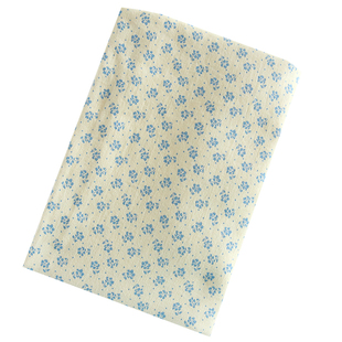 布悟蓝色碎花印花纯棉水洗布料提花条纹裙子衣服包包手工DIY面料