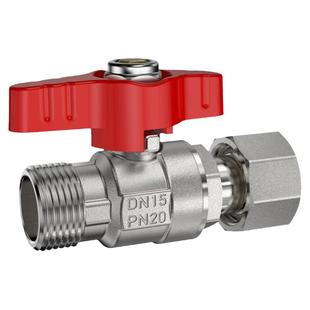 全铜热水器活接球阀4分内外丝铜球芯直通阀门DN15大流量水管开关