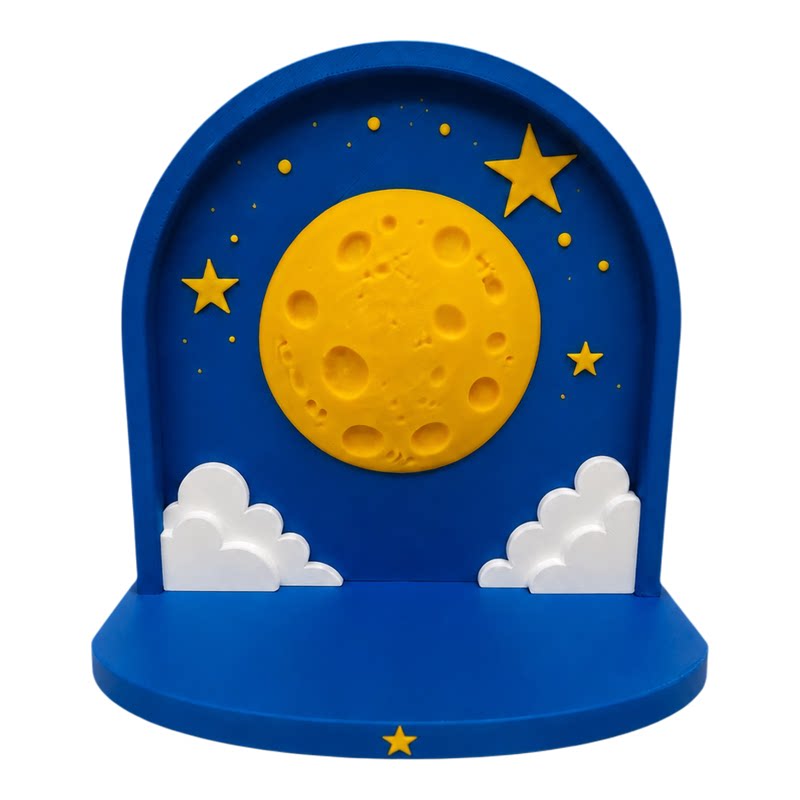 Molly抱你入睡底座手办展示支架沿途的风景月亮星星桌面造景摆件