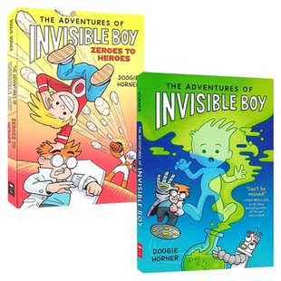 The Adventures of Invisible Boy 隐形男孩历险记1-2 全彩漫画书 8-12岁 中小学英语课外读物 英文原版进口图书
