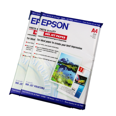 爱普生相纸A4喷墨打印115g 135g 150g照片纸100张单面高光相片纸