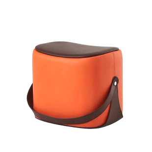 北欧网红换鞋凳家用门口创意马鞍凳轻奢脚踏皮革板凳储物化妆凳子