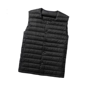 反季特大号轻薄羽绒内胆马甲男背心加肥加大码无领圆领服短款肥佬