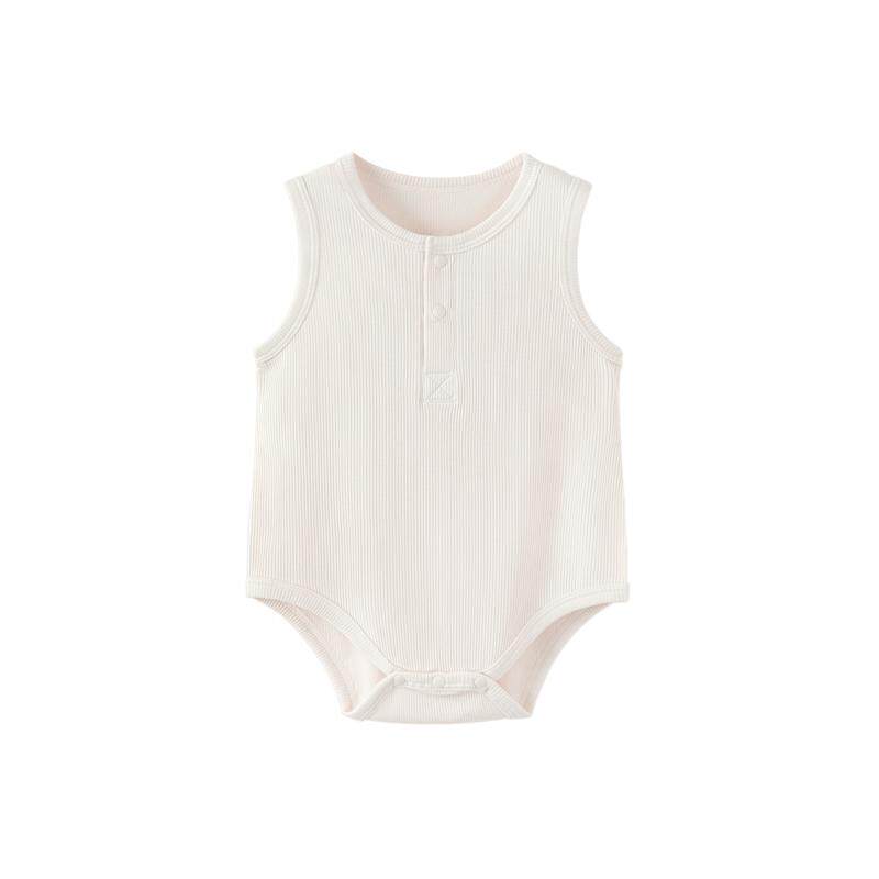 babylove婴儿包屁衣夏季清凉莫代尔睡衣宝宝无袖背心三角哈衣爬服