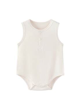 babylove婴儿包屁衣夏季清凉莫代尔睡衣宝宝无袖背心三角哈衣爬服