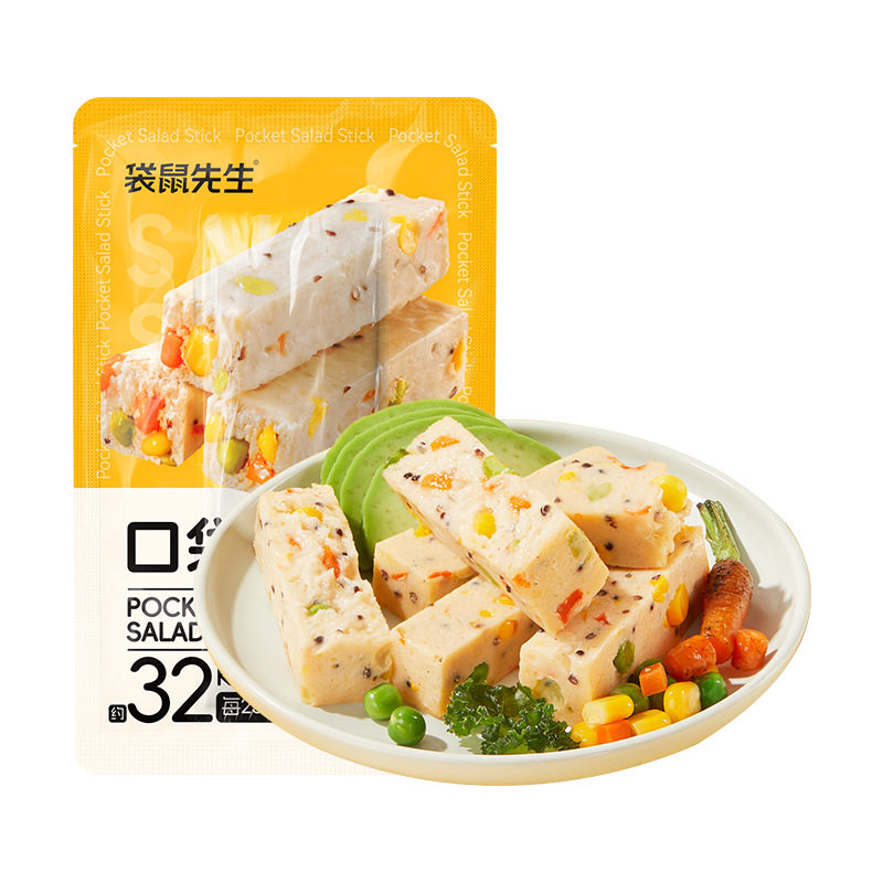袋鼠先生口袋沙拉鸡肉棒即食健身