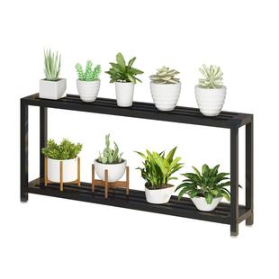 窗台花架置物架简约铁艺多层室内多肉小花盆窄架子阳台白色飘窗架