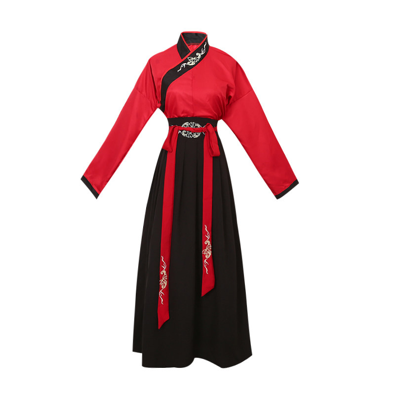 古装学生班服中国风男套装日常汉服女古风改良汉元素交领齐腰广袖
