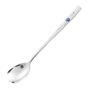 韩国进口316不锈钢勺长柄圆勺家用吃饭调羹汤匙成人韩式简约餐勺