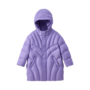 Q21嘎嘎儿童羽绒服男女童95白鸭绒纯色长款羽绒服保暖防风防泼水