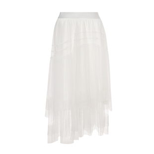 GEGINA吉吉娜不规则纱裙半身裙女腰部弹性纯色高腰半裙商场同款