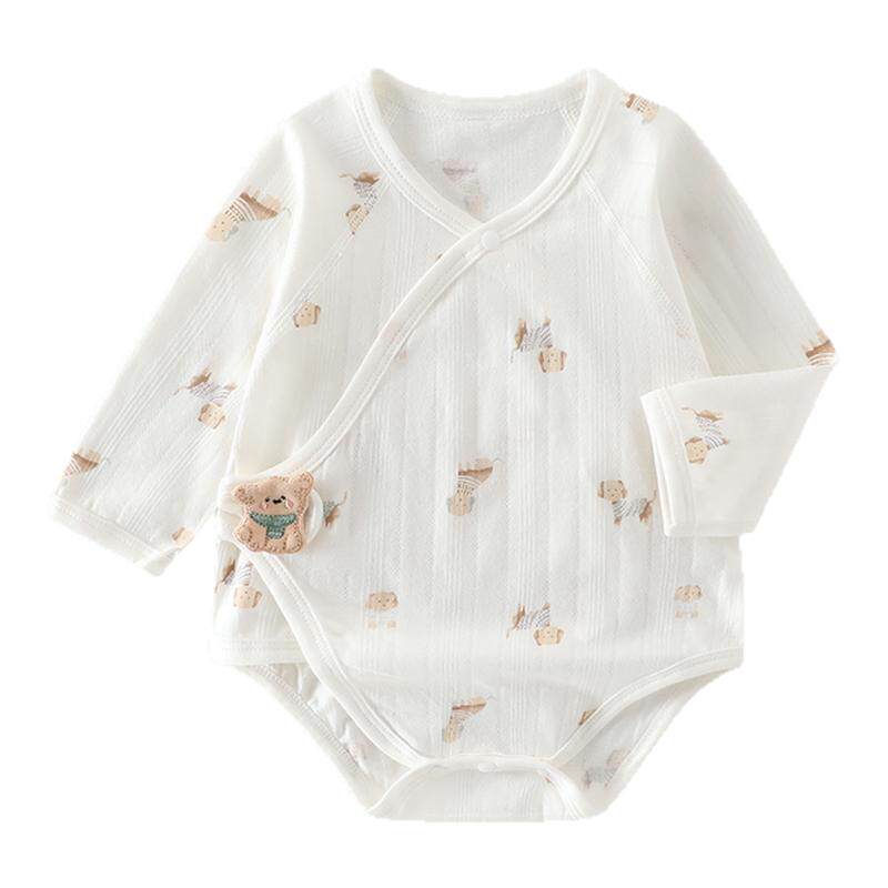 JQ婧麒婴儿衣服夏季52码纯棉包屁衣满月宝宝连体衣薄款三角哈衣
