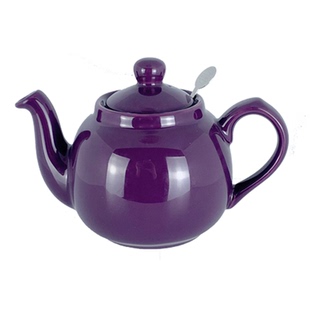 LondonPottery田园莓紫色英式陶瓷茶壶带滤网小清新下午茶泡茶壶