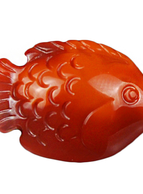 天然凉山年年有鱼吊坠南红玛瑙